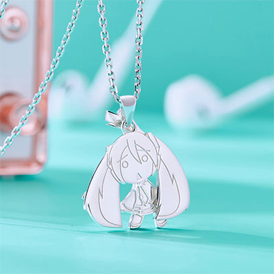 Miku Hatsune Cute 925 Silver Neckklace A
