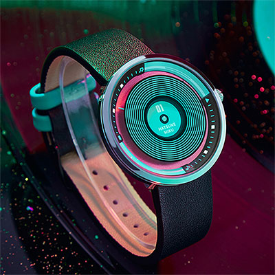 Miku Spiral Stainless Steel Watch