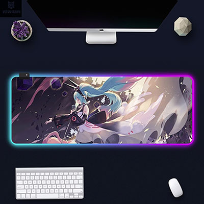 Miku Hatsune Luminous Desktop Mouse Pad