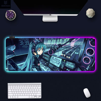 Miku Hatsune Luminous Desktop Mouse Pad