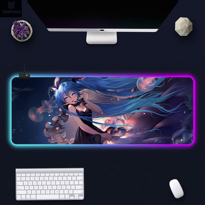 Miku Hatsune Luminous Desktop Mouse Pad