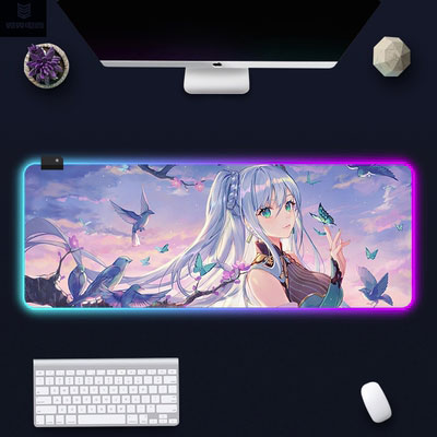 Miku Hatsune Luminous Desktop Mouse Pad