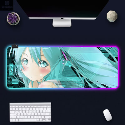 Miku Hatsune Luminous Desktop Mouse Pad