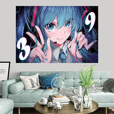 Miku Hatsune Wall Decor Cloth